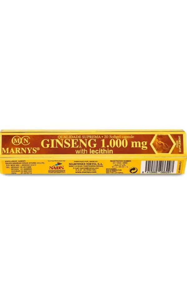 MARNYS GINSENG 1000MG 30CAP/